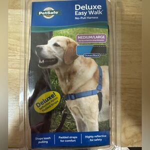 Brand New PetSafe Deluxe Easy Walk Harness - Blue and Black